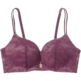 PEACH JOHN/蜜桃派前扣式内衣深邃蕾丝无钢圈舒适聚拢日系文胸