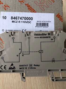 议价全新原装魏德米勒薄片继电器MCZ R 110VDC            846747