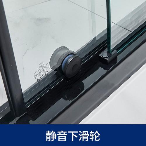 一字型单移门浴室洗澡间卫生间干湿分离隔断沐浴房洗浴房浴屏风定