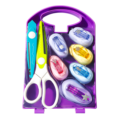 省力压花器儿童手工材料DIY工具图案大号花边剪刀全套装五角星星6