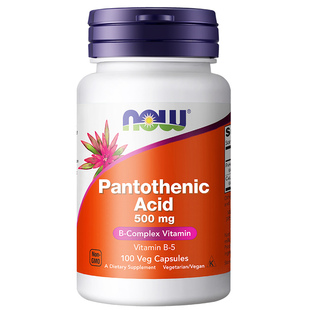 NOW Foods复合维生素b5泛酸胶囊舒缓季节不适大人500mg100粒诺奥