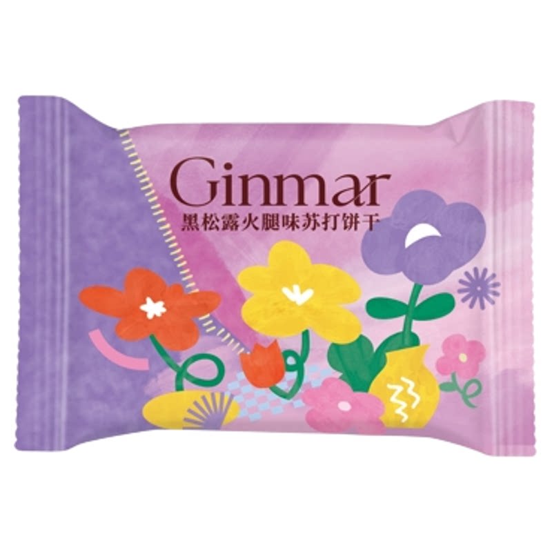GINMAR金玛黑松露火腿味苏打喜饼干推荐结婚接待茶歇点心零食散装