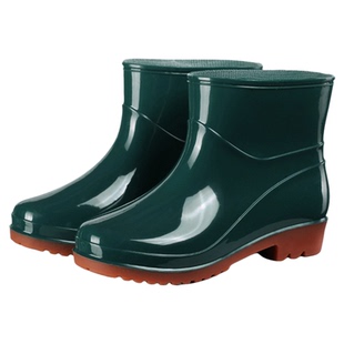 雨鞋女防水成人水鞋保暖厨房防滑雨靴加绒农用牛筋底男士套鞋胶鞋