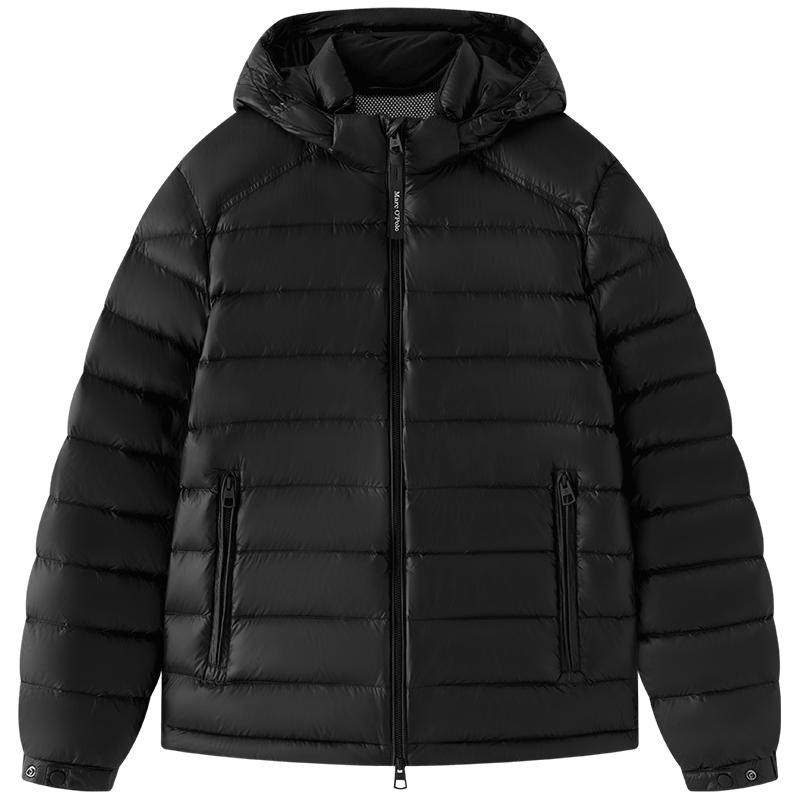 Marc O'Polo/MOP25冬季新款黑金蓄热连帽可拆卸短款中厚羽绒服男