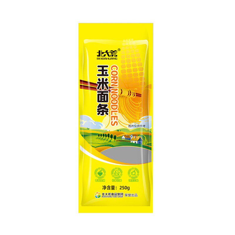 北大荒玉米面条5袋X250g东北粗粮细作原味留香Q弹劲道纯玉米面条