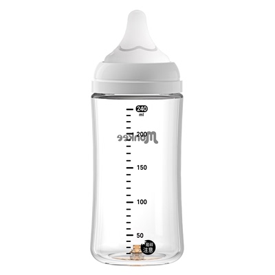 底部回气宽口防胀气玻璃奶瓶瓶身