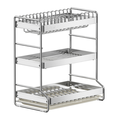 304不锈钢碗碟收纳架台面沥水架