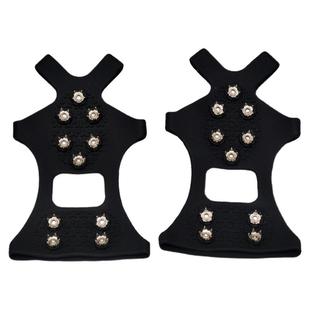 户外冰爪防滑鞋套老年人儿童登山爬山冰钓雪地靴10齿鞋底钉冬季