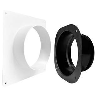 塑胶ABS平板法兰方变圆接头风管道接口软管方接圆中央空调 出风口