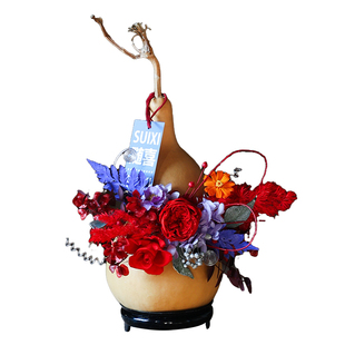 永生花福禄花开真花干花保鲜花真葫芦家居室内装饰摆件春节送花