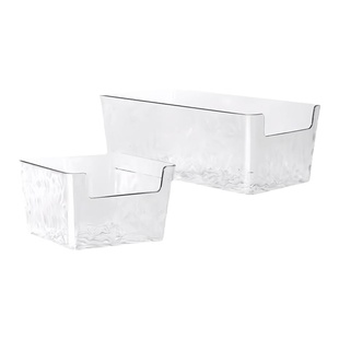 简约透明桌面便签收纳盒亚克力塑料无印风防水收纳盒桌面整理盒子