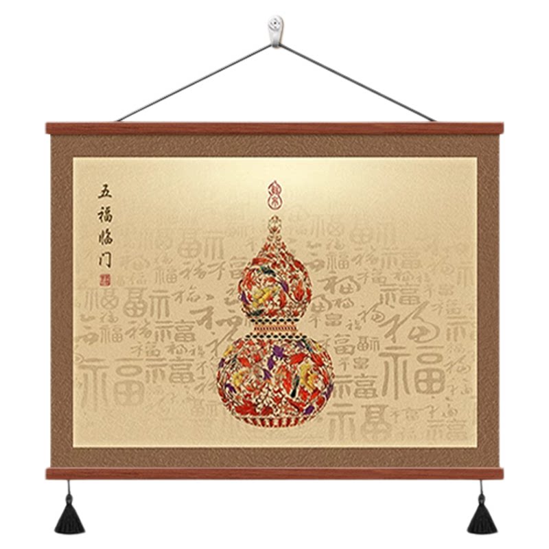 新中式电表箱装饰画餐厅遮丑挂画
