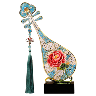 新中式桌面摆件客厅国风小众装饰品轻奢高级珐琅彩上档次高端礼物