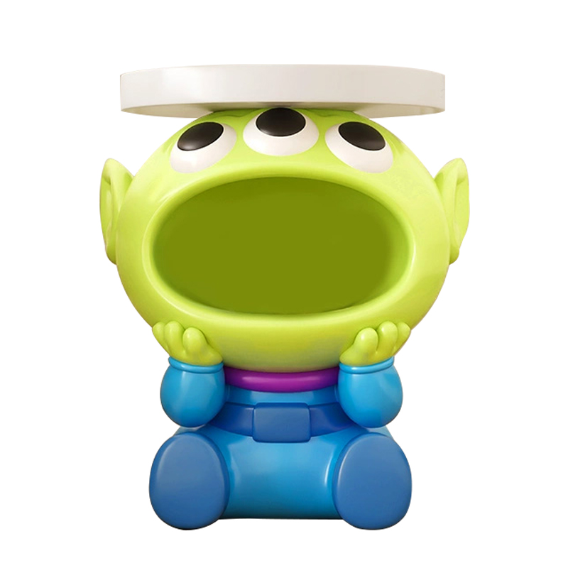 呆萌三眼仔客厅茶几落地摆件床头沙发边几装饰品收纳乔迁新居礼物