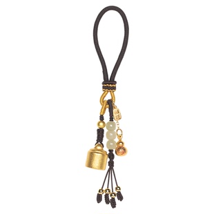 黄铜秤砣汽车钥匙扣挂件高档创意秤心如意包挂件个性男女铜钥匙链