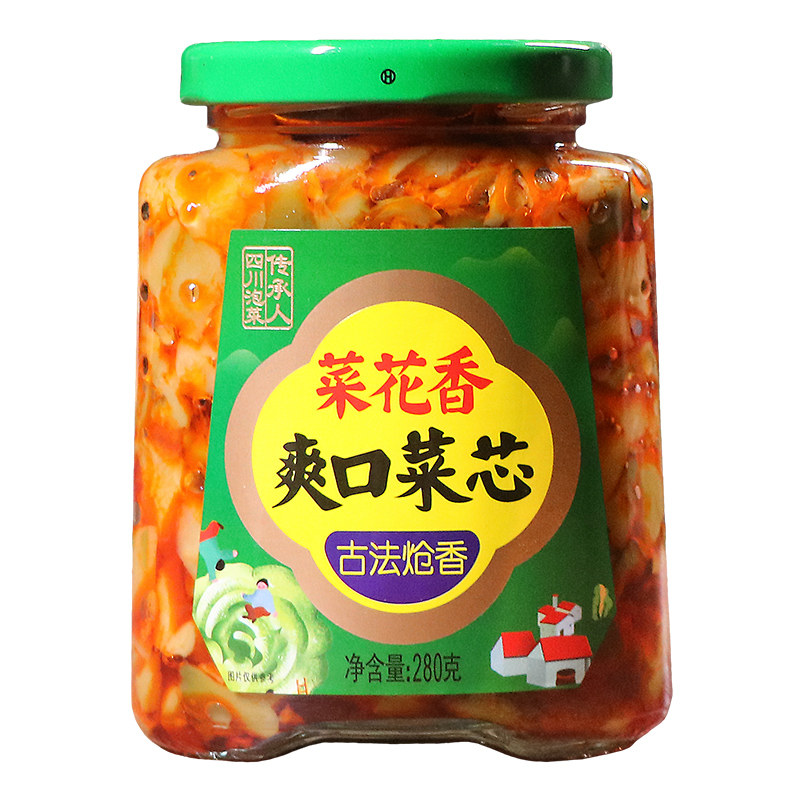 菜花香爽口菜芯开味脆口下饭菜