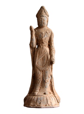 唐代莲花坐佛摆件佛龛收藏艺术品