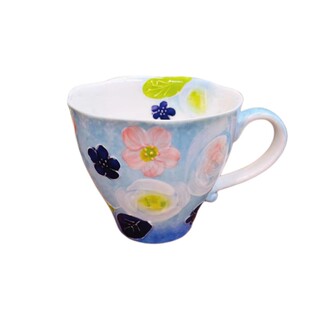 F30濑户烧陶瓷餐具咖啡杯粉色一杯一碟荷口杯水杯牛奶杯下午茶杯