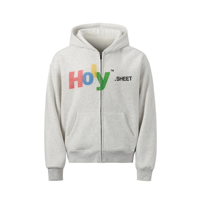 NOVACAM字母印花拉链连帽卫衣