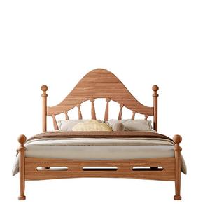 喜力美美式全实木床温莎床法式复古床1.8m1.5m中古风双人床家具