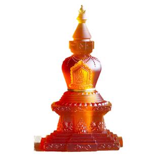 琉璃舍利塔菩提塔药师塔摆件客厅佛堂寺庙供奉佛具结缘阿育王塔