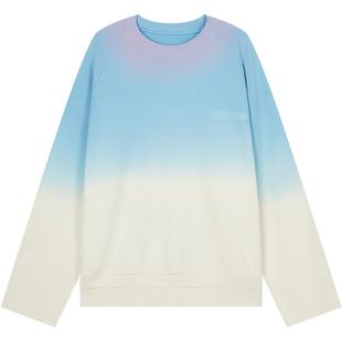 速写奥莱outlets男装春秋折扣新款卫衣渐变宽松圆领休闲上衣时尚