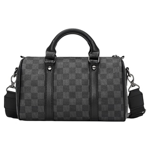 Cnoles Katbee时尚牛皮单肩包男款斜挎包通勤男士枕头包手拎包