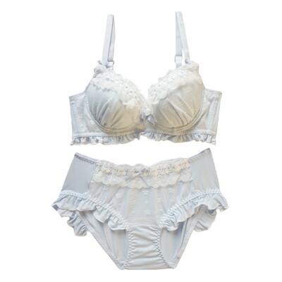 新款大码透气甜美可爱内衣套装