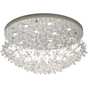 法式轻奢客厅水晶灯卧室吸顶灯餐厅灯复式别墅大厅主灯楼梯灯具