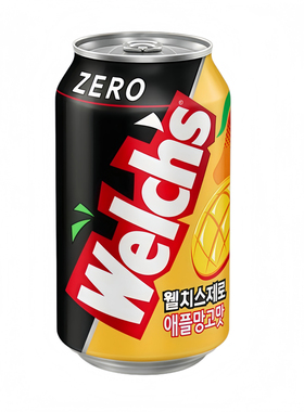 4罐包邮韩国Welchs零糖zero汽水