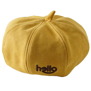 儿童贝雷帽春秋季男童女童八角帽南瓜帽洋气百搭冬季英伦画家帽