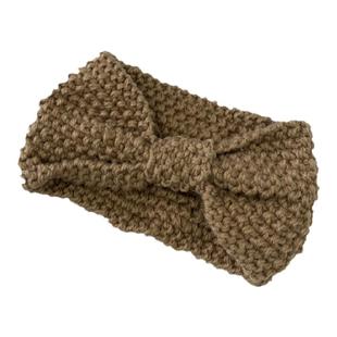 针织毛线蝴蝶结发带女韩版简约秋冬外出麻花头带洗脸压发头饰发箍