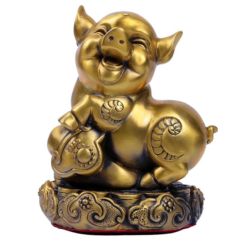 純黃銅十二生肖擺件牛虎兔龍蛇馬羊猴雞狗豬吉祥物辦公客廳工藝品