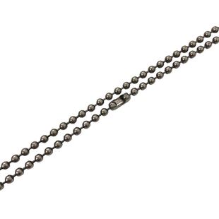 纯钛2/3/4mm圆珠链间隔珠链男女项链细链狗牌定制防敏非不锈钢情