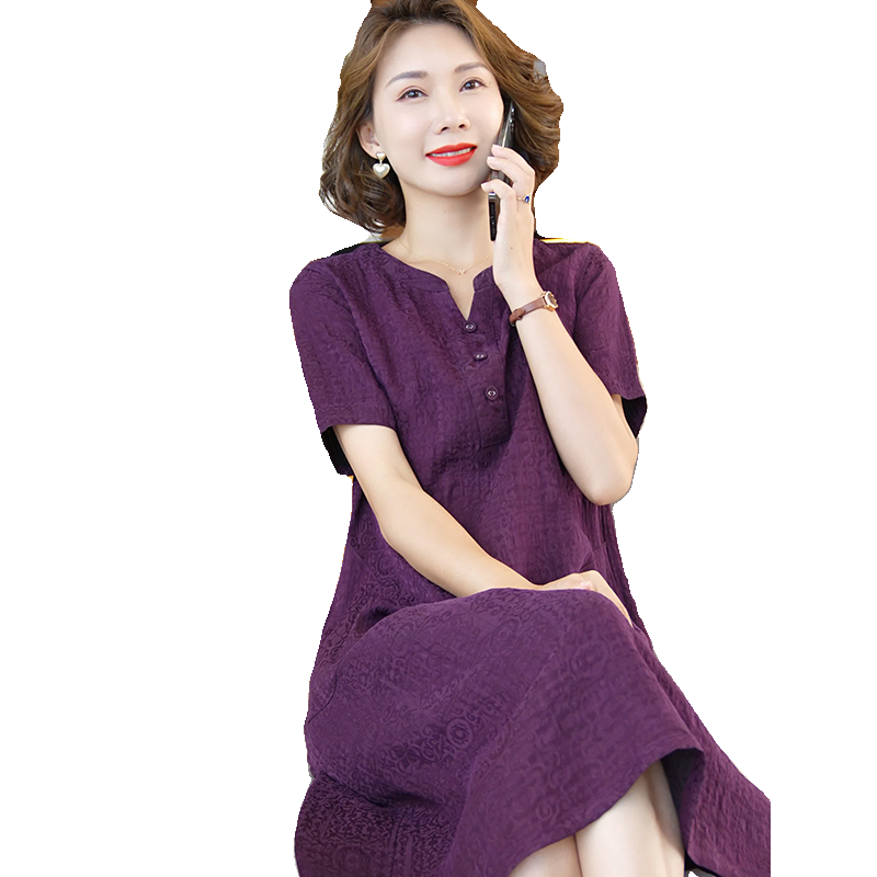 迪芬璐嘉气质优雅香云纱连衣裙女