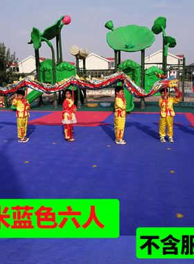 舞龙舞狮道具儿童龙头九节龙幼儿园舞台表演绸缎布龙超轻龙灯定i.