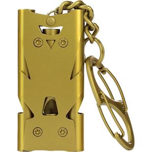 铝合金口哨户外求生哨地震救生哨野外高频口哨高分贝双孔爆音哨子