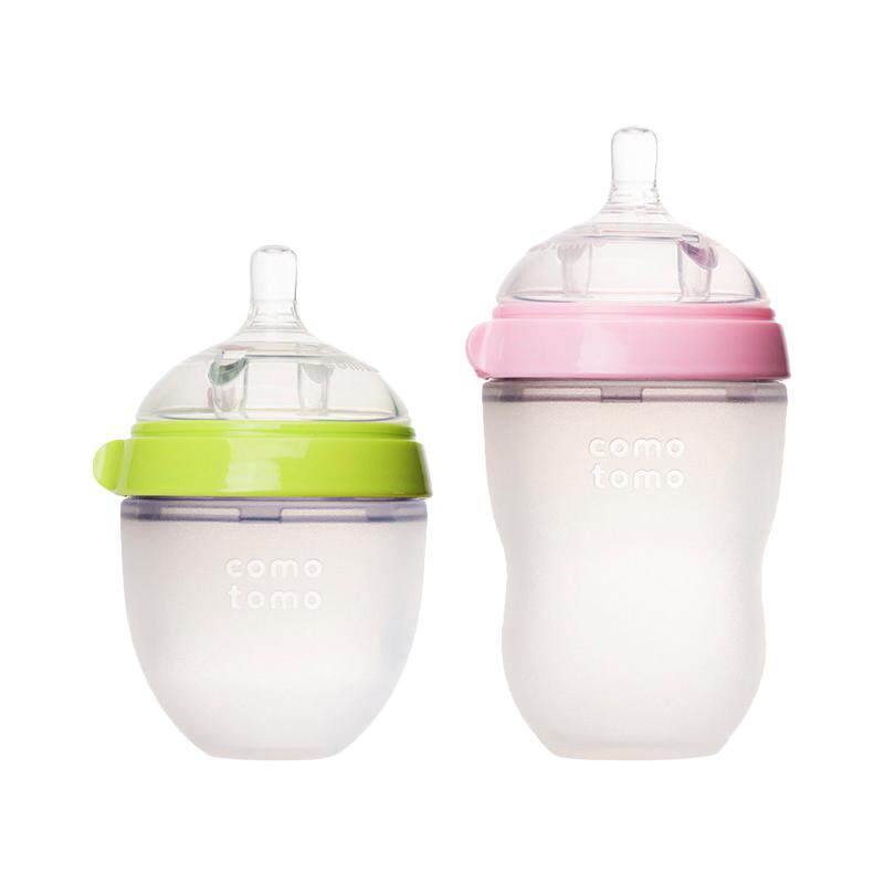 【自营】comotomo可么多么硅胶奶瓶套装 250ml+150ml母婴奶嘴正品