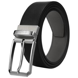 【不锈钢】金利来新款皮具男士皮带针扣双面头层牛皮时尚腰带裤带