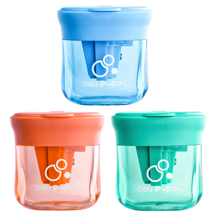 得力卷笔刀三孔转笔刀削笔刀小学生儿童幼儿园迷你型专用手动刨笔机粗三角铅笔刀削笔器大口径多功能旋笔刀