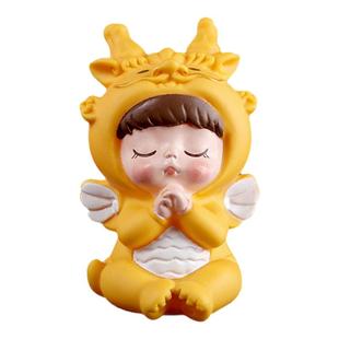 周岁儿童龙宝宝一周岁蛋糕装饰摆件龙年男孩女孩网红生日舞狮插件