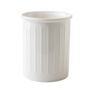 巷子尾〖简约有格调〗浮雕白筷子筒陶瓷花插厨房刀叉勺收纳罐摆件