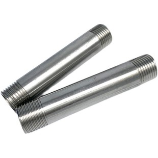 304不锈钢加长双头外丝管子圆管外螺纹100mm316L接头自来水延长管