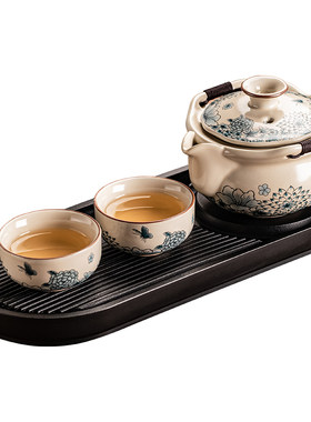 瓷牌茗汝窑一壶二杯功夫茶壶茶具
