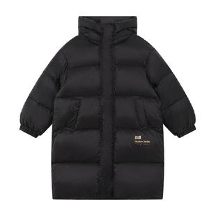 左西童装儿童羽绒服中长款加厚冬季2025新款男童极寒黑金蓄热外套
