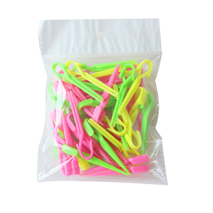 美发定位烫夹子皮卡路纹理带弹簧造型小夹盒装冷烫交叉头发分区夹