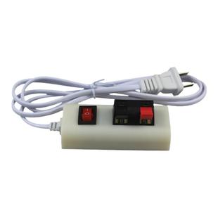 220V多功能接线器可接裸线插头试灯器电线夹-2位带独立开关