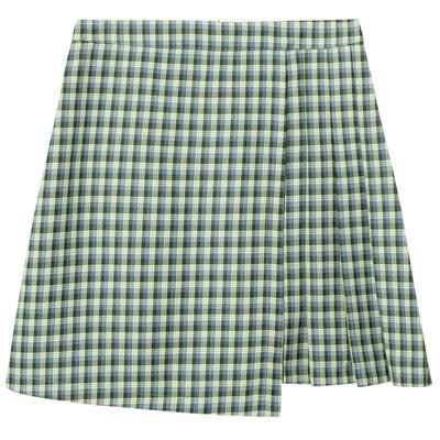 诗凡黎半身裙夏装新款格纹学院风