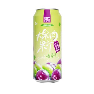 初饮果汁果粒饮品葡萄汁草莓味果肉橙汁网红一整箱罐装饮料500ml