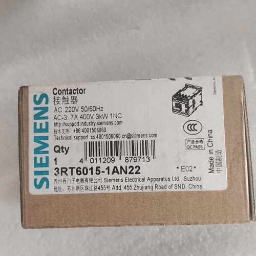 3RT6015-1AN22原包装接触器1个